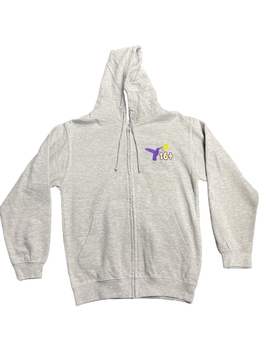 West Oaks 16+ Grey Zip up hoody