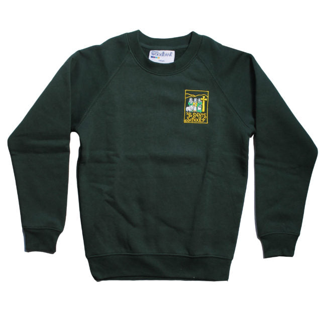 All Saint’s Richmond Bottle Green Sweatshirt w/Logo