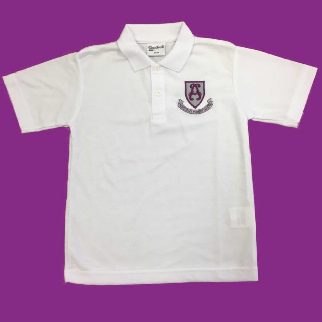 Alwoodley White Polo Shirt w/Logo