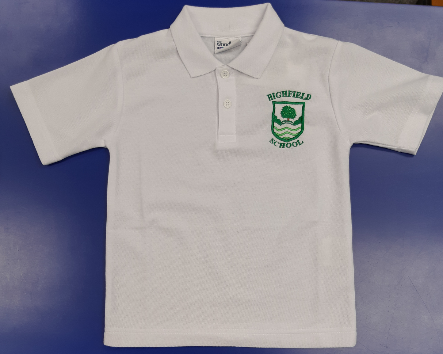 Highfield White Polo Shirt w/Logo