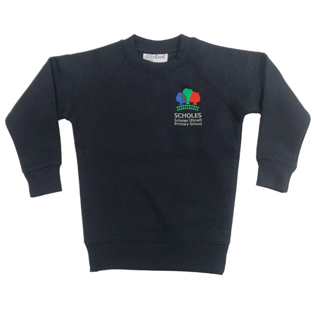 Scholes Primary Navy Crew Sweatshirt w/Logo