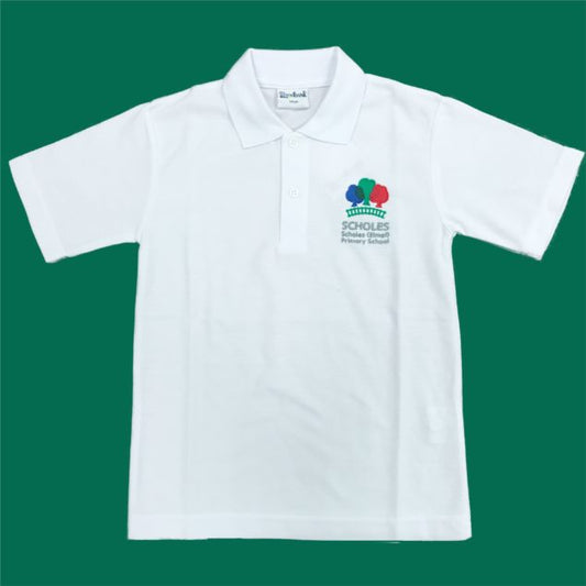 Scholes Primary White Polo Shirt w/Logo