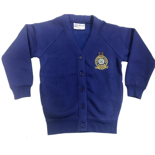 Talbot Primary School Dark Royal Blue Girls Cardigan w/Logo