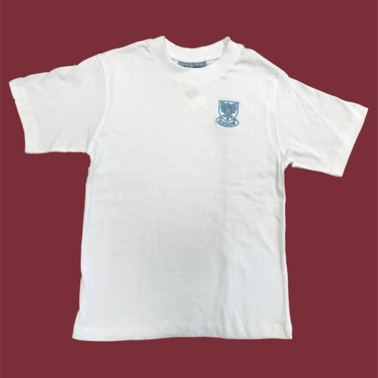 Gledhow Primary School White P.E T-Shirt w/Logo