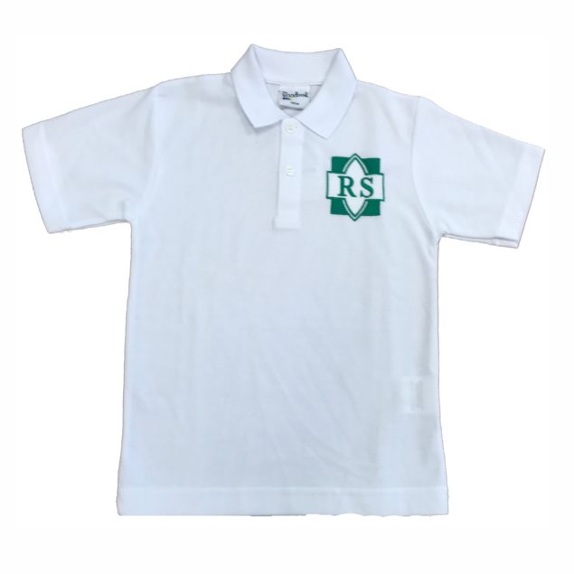 Roundhay White Polo Shirt w/Logo