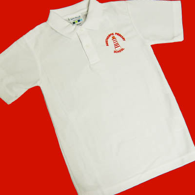 Austhorpe White Polo Shirt w/Logo